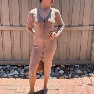 RESA Malia Cardigan Dress in Chai